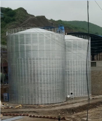 高坪粮食钢板仓的安装全过程不用热焊接